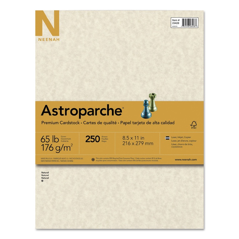 ASTROPARCHE CARDSTOCK, 65LB, 8.5 X 11, 250/PACK