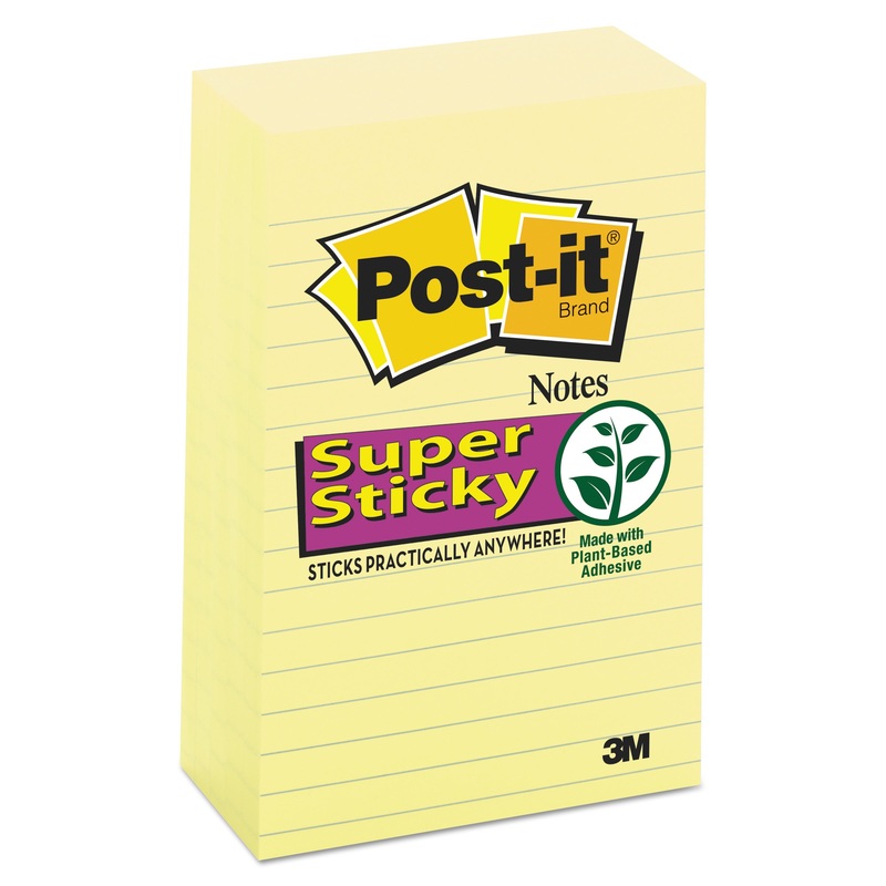 Canary Yellow Note Pads, Lined, 4 X 6, 90-Sheet, 5/pack