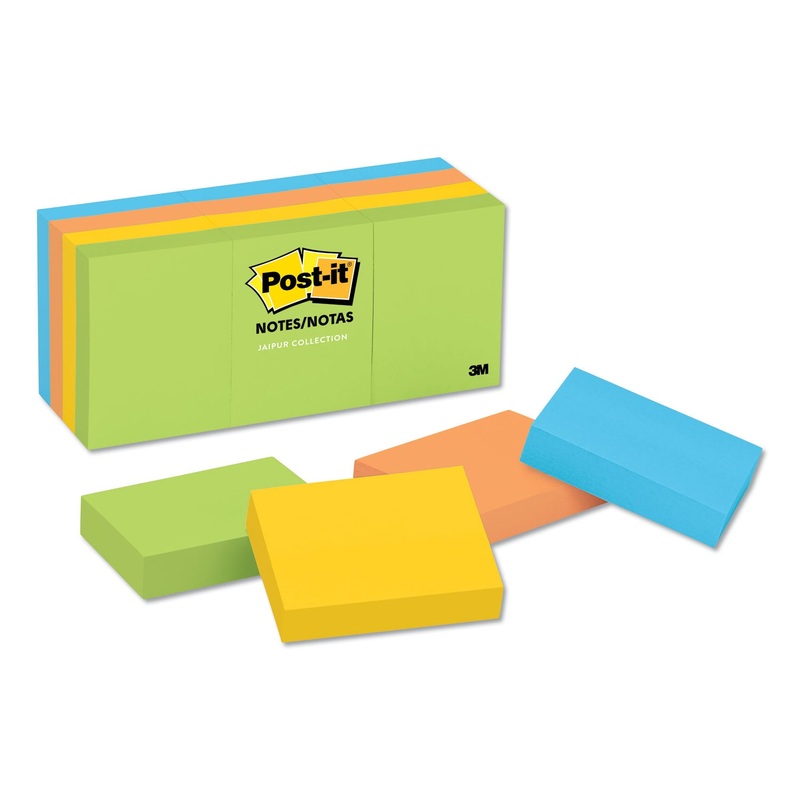 Original Pads In Jaipur Colors, 1 1/2 X 2, 100-Sheet, 12/pack