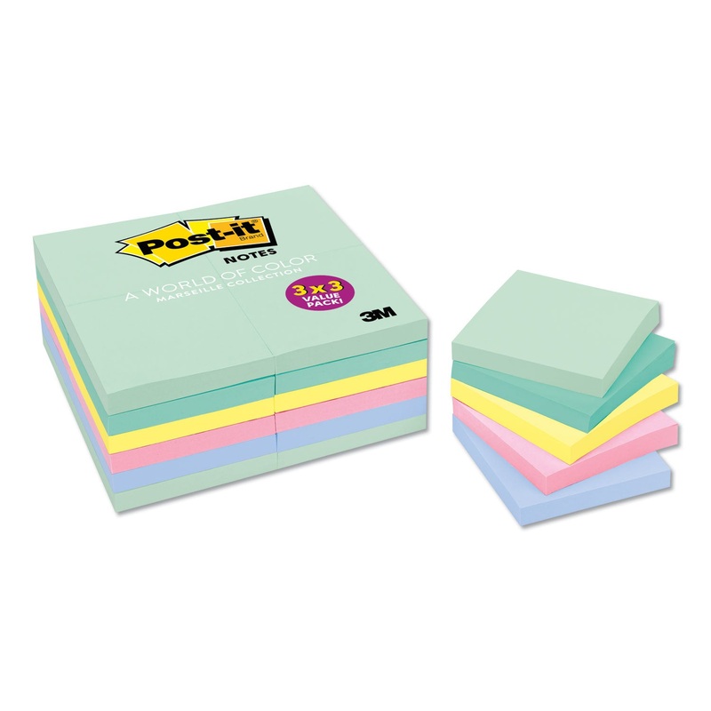 Original Pads In Marseille Colors, Value Pack, 3 X 3, 100-Sheet, 24/pack