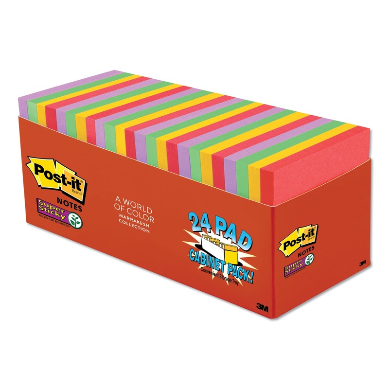 Pads In Marrakesh Colors, 3 X 3, 70-Sheet, 24/pack