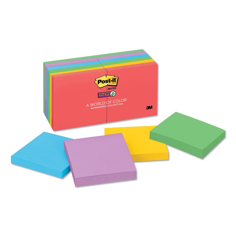 Pads In Marrakesh Colors, 3 X 3, 90-Sheet, 12/pack