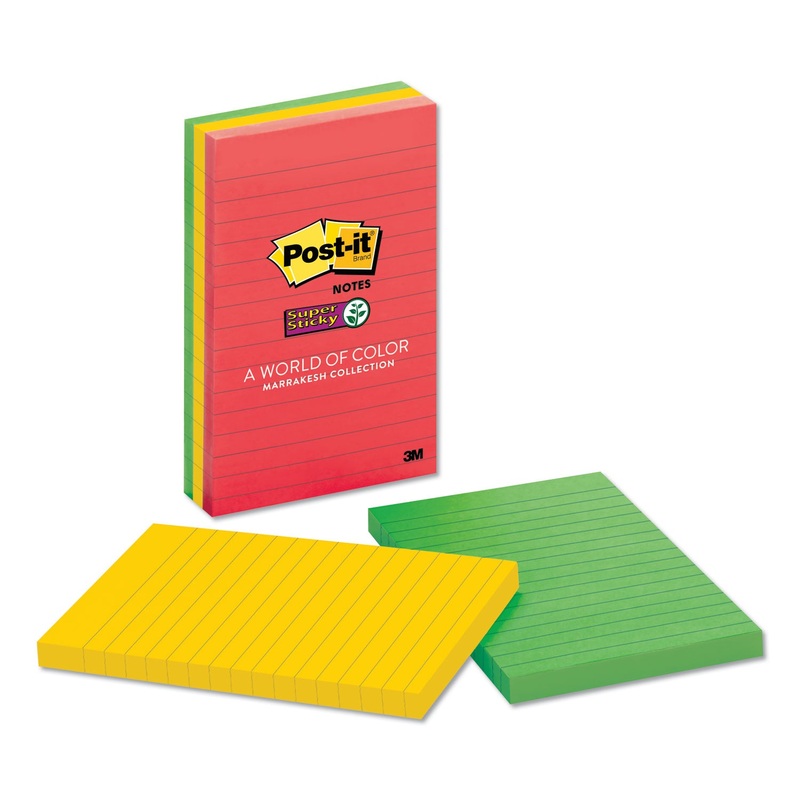 Pads In Marrakesh Colors, Lined, 4 X 6, 90-Sheet, 3/pack