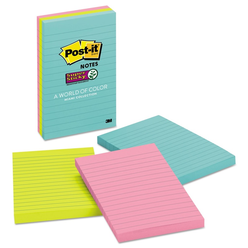 Pads In Miami Colors, 4 X 6, 90/pad, 3 Pads/pack