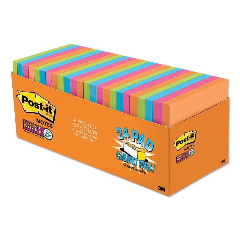 PADS IN RIO DE JANEIRO COLORS, 3 X 3, 70-SHEET PADS, 24/PACK
