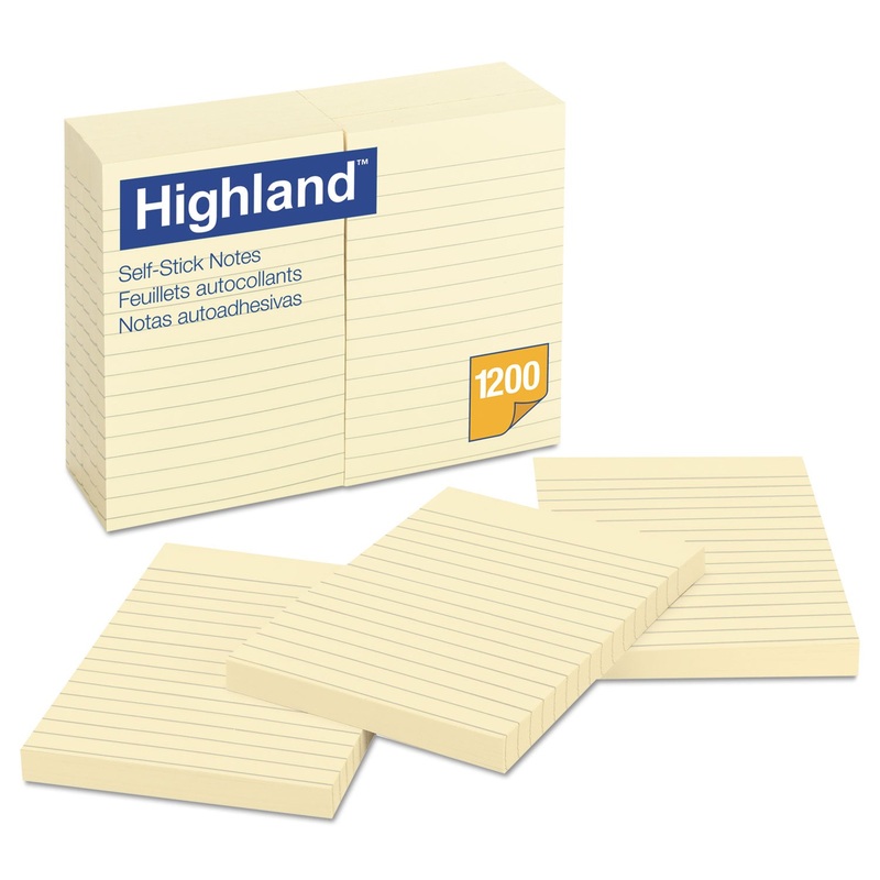 Self-Stick Notes, 4 X 6, Yellow, 100-Sheet