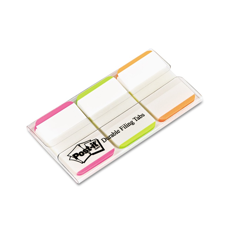1″ TABS, 1/5-CUT TABS, LINED, ASSORTED BRIGHTS, 1″ WIDE, 66/PACK