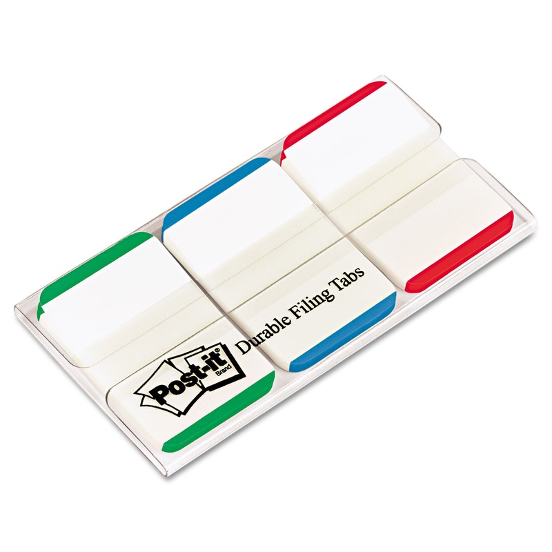 1″ TABS, 1/5-CUT TABS, LINED, ASSORTED PRIMARY COLORS, 1″ WIDE, 66/PACK