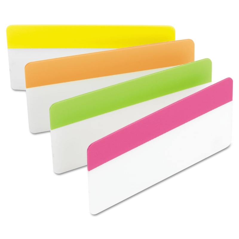 2″ AND 3″ TABS, 1/3-CUT TABS, ASSORTED BRIGHTS, 3″ WIDE, 24/PACK
