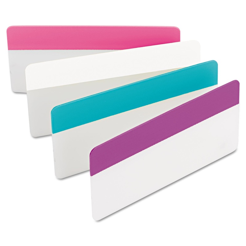 2″ AND 3″ TABS, 1/3-CUT TABS, ASSORTED PASTELS, 3″ WIDE, 24/PACK