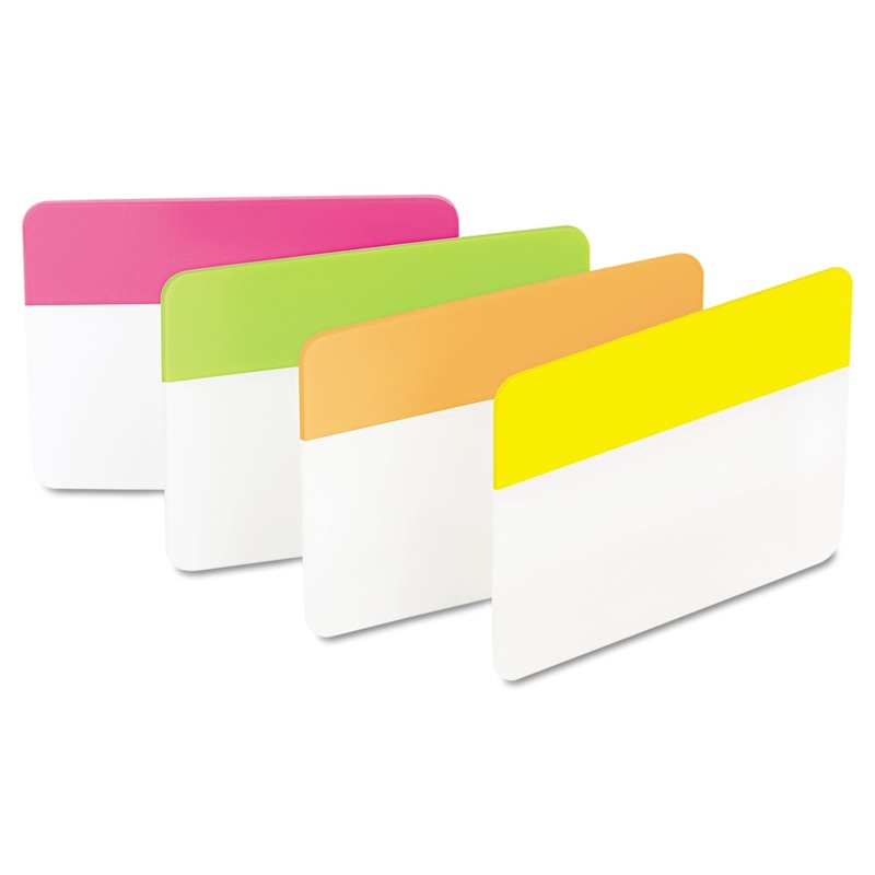 2″ AND 3″ TABS, 1/5-CUT TABS, ASSORTED BRIGHTS, 2″ WIDE, 24/PACK
