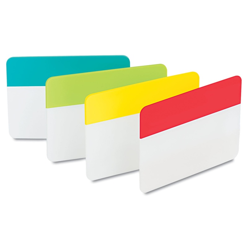 2″ AND 3″ TABS, 1/5-CUT TABS, ASSORTED COLORS, 2″ WIDE, 24/PACK
