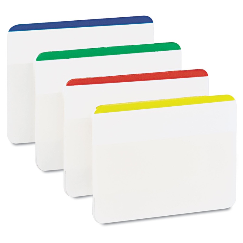 2″ AND 3″ TABS, LINED, 1/5-CUT TABS, ASSORTED PRIMARY COLORS, 2″ WIDE, 24/PACK