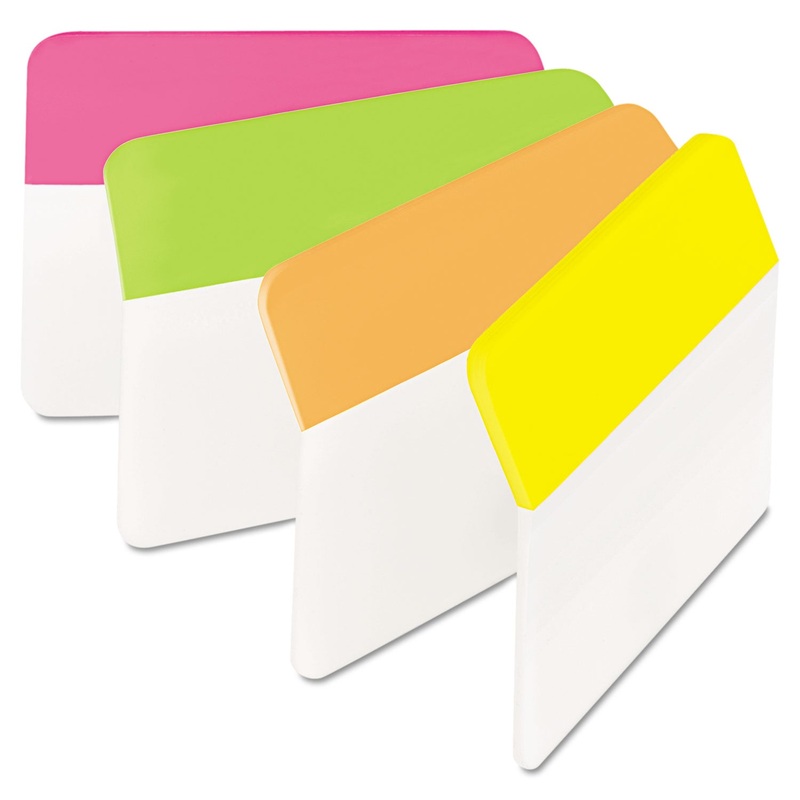 2″ ANGLED TABS, 1/5-CUT TABS, ASSORTED BRIGHTS, 2″ WIDE, 24/PACK