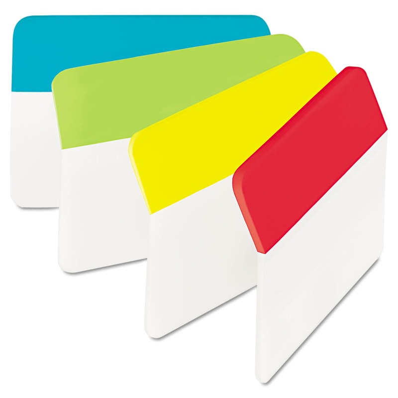 2″ ANGLED TABS, 1/5-CUT TABS, ASSORTED COLORS, 2″ WIDE, 24/PACK