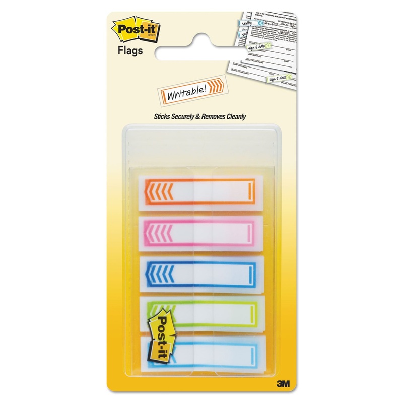 Arrow 1/2″ Page Flags, Five Assorted Bright Colors, 100/pack
