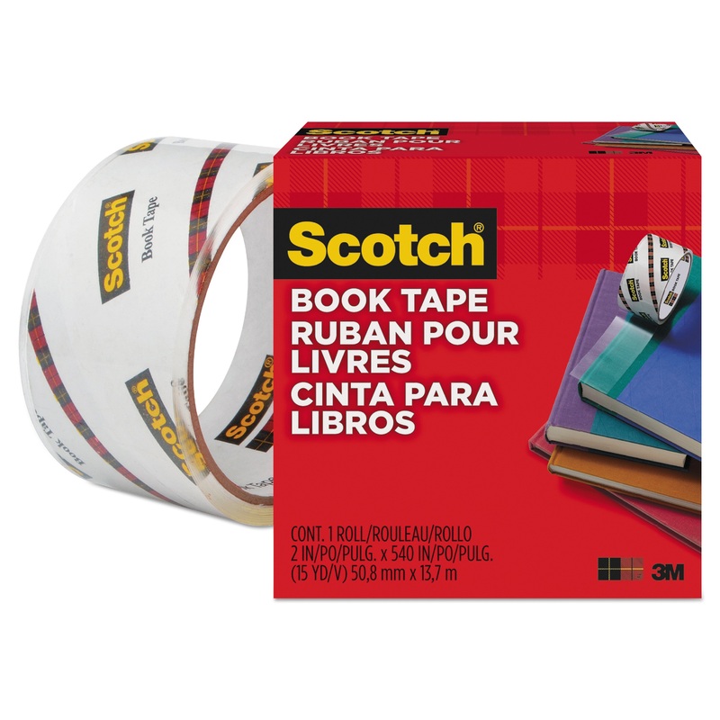BOOK TAPE, 3″ CORE, 2″ X 15 YDS, CLEAR