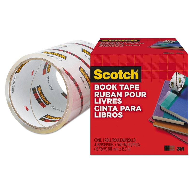 BOOK TAPE, 3″ CORE, 4″ X 15 YDS, CLEAR