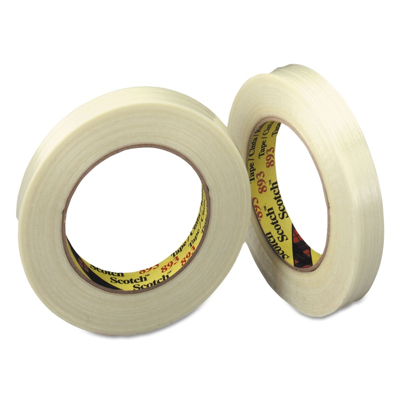 GENERAL-PURPOSE GLASS FILAMENT TAPE, 3″ CORE, 24 MM X 55 M, CLEAR