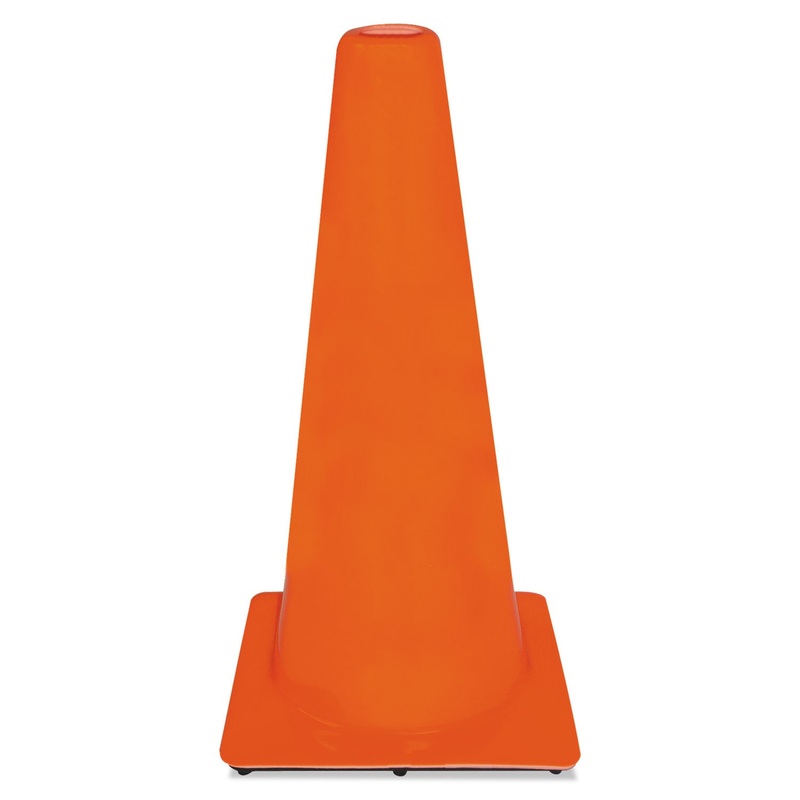 Non-Reflective Safety Cone, 13 X 13 X 28, Orange