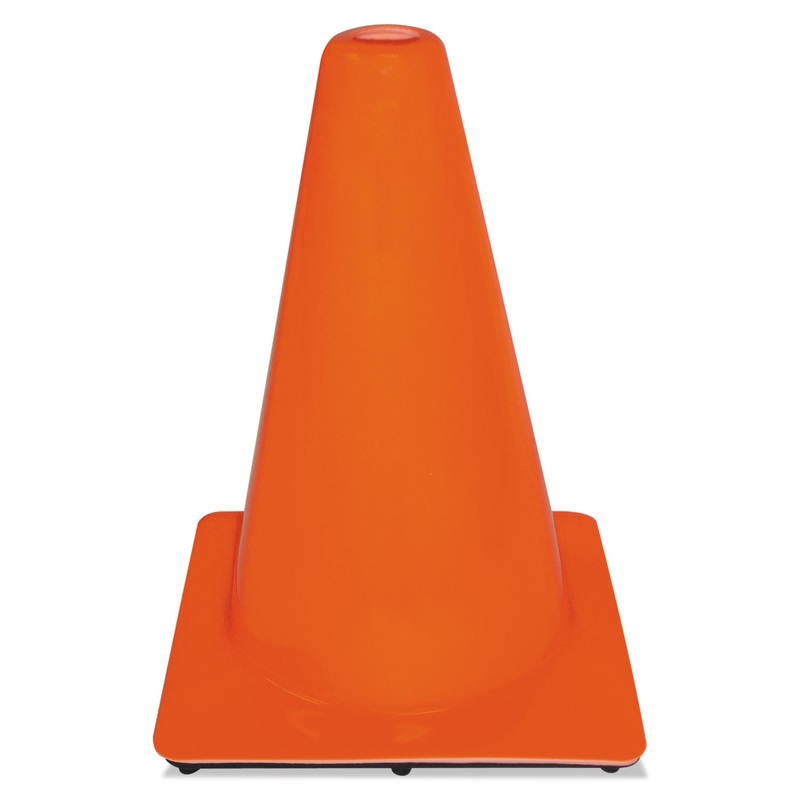 Non-Reflective Safety Cone, 9 X 9 X 12, Orange