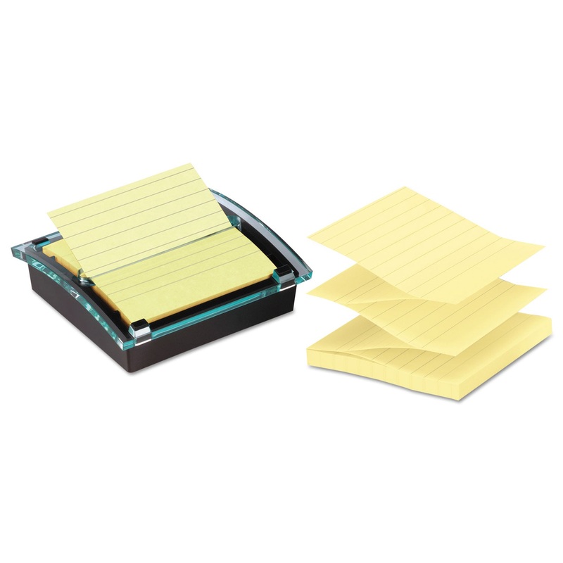 Pop-Up Note Dispenser/value Pack, 4 X 4 Self-Stick Notes, Black/clear