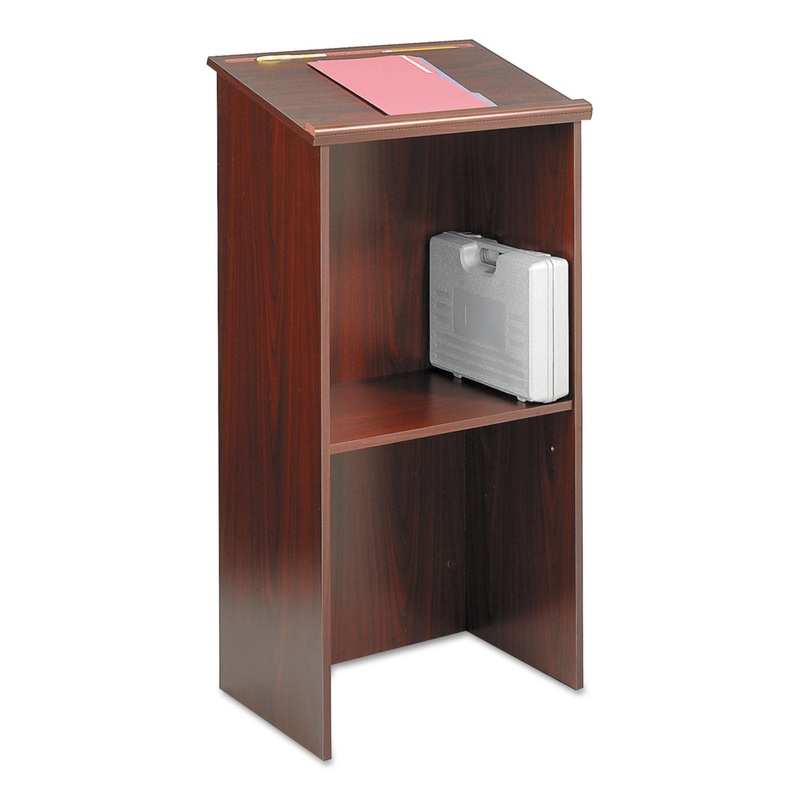 STAND-UP LECTERN, 23W X 15.75D X 46H, MAHOGANY