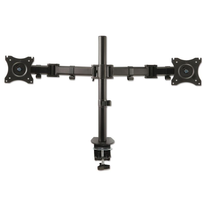 DUAL MONITOR MOUNT, 33W X 5.75D X 20.7H, BLACK