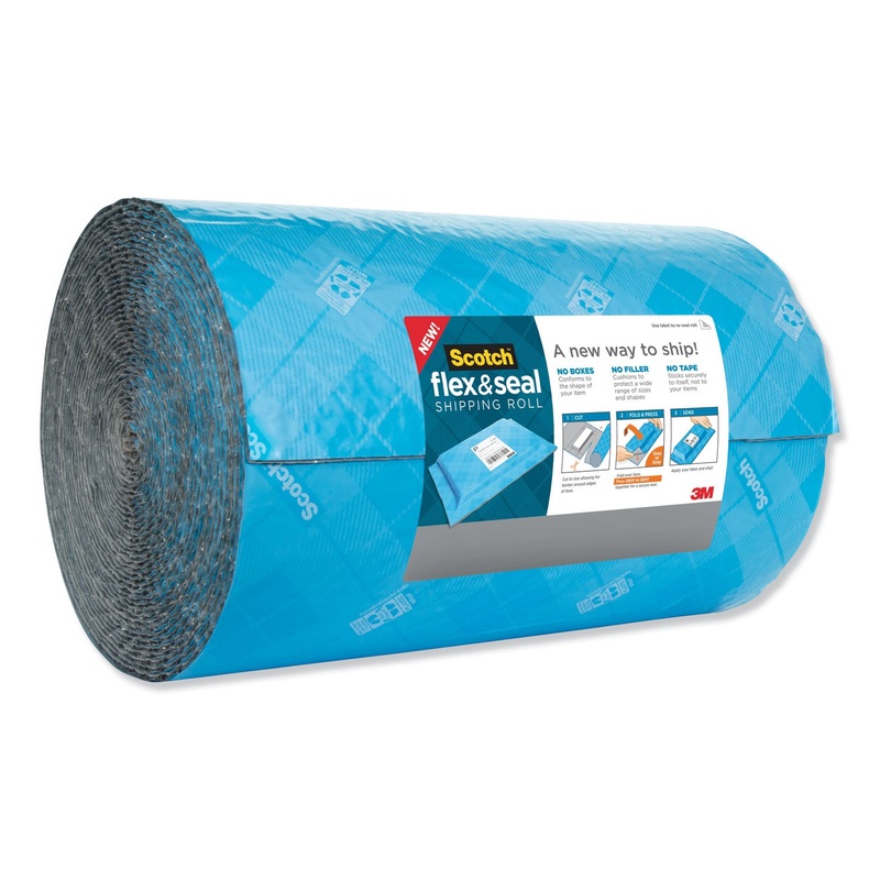 FLEX AND SEAL SHIPPING ROLL, 15″ X 200 FT, BLUE/GRAY