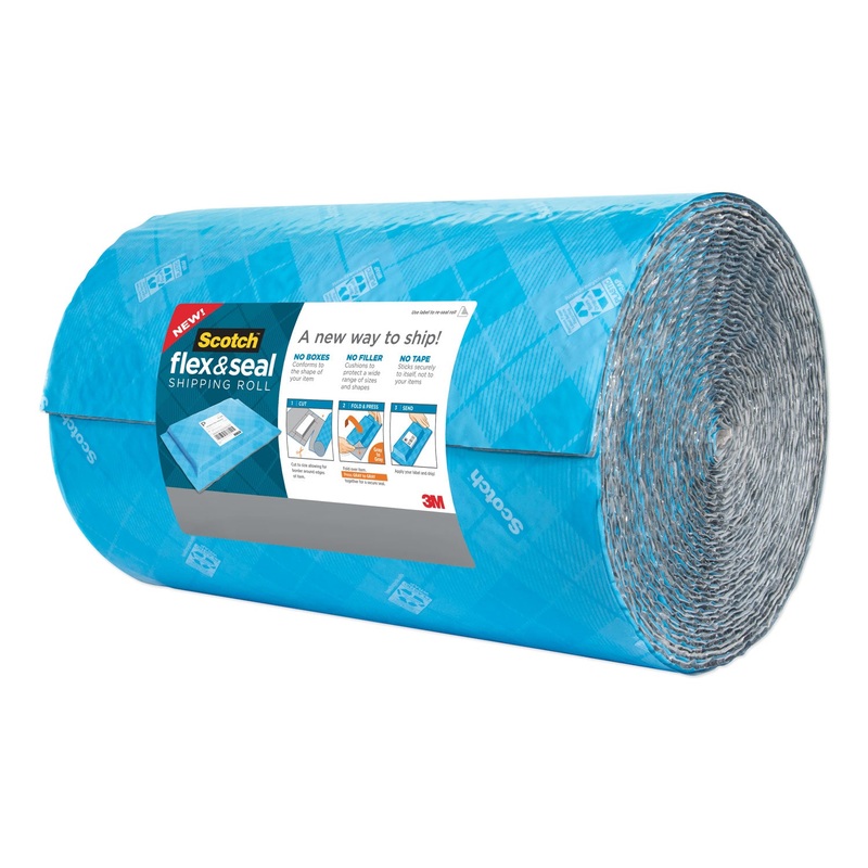 FLEX AND SEAL SHIPPING ROLL, 15″ X 50 FT, BLUE/GRAY