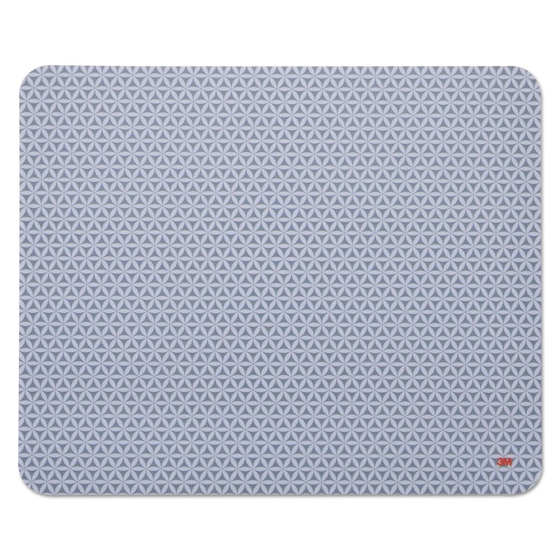 Precise Mouse Pad, Nonskid Repositionable Adhesive Back, 8 1/2 X 7, Gray/bitmap