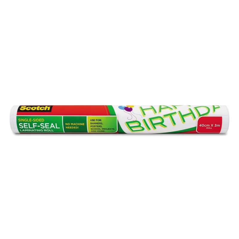 SINGLE-SIDED SELF-SEAL LAMINATING ROLL, 9.5 MIL, 16″ X 10 FT, GLOSS CLEAR
