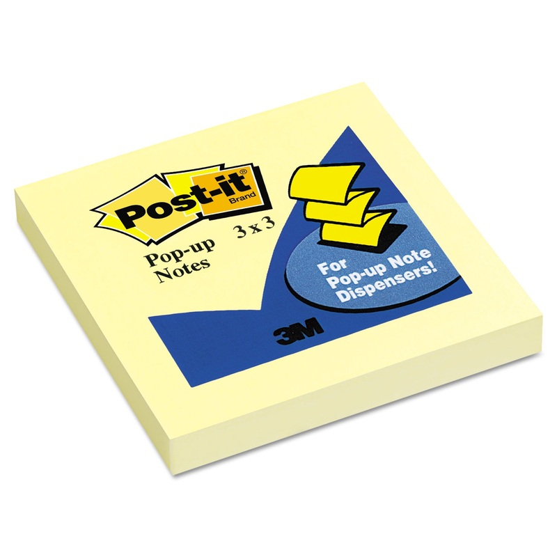 Original Canary Yellow Pop-Up Refill, 3 X 3, 12/pack