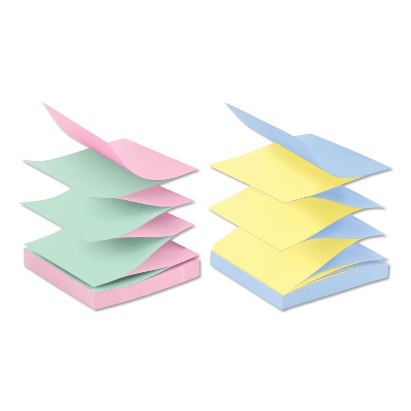 Original Pop-Up Refill, Alternating Marseille Colors, 3 X 3, 100-Sheet, 12/pack