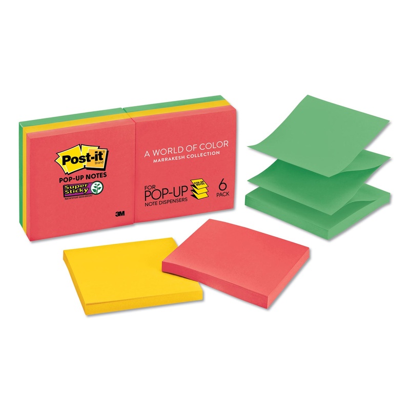 Pop-Up 3 X 3 Note Refill, Marrakesh, 90 Notes/pad, 6 Pads/pack