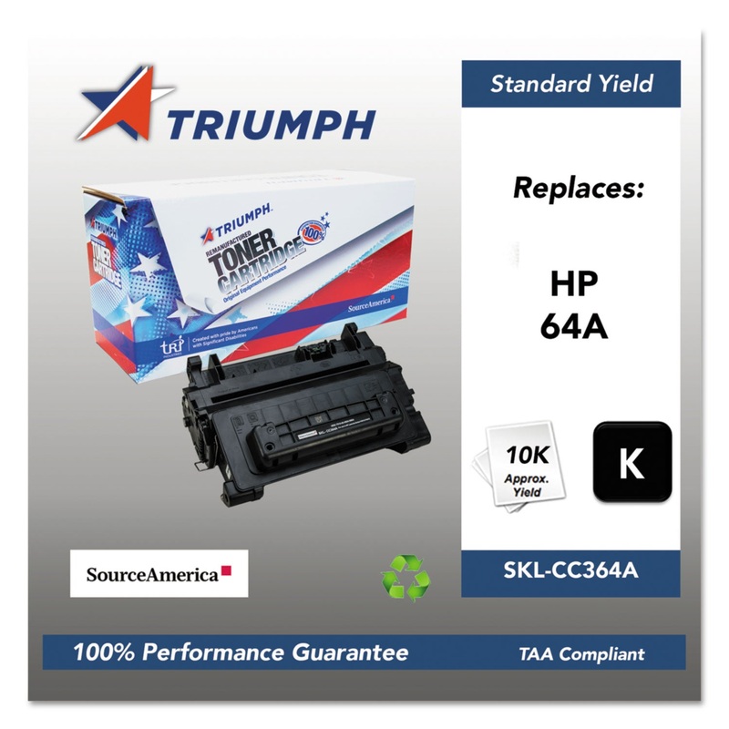 751000NSH0964 REMANUFACTURED CC364A (64A) TONER, 10000 PAGE-YIELD, BLACK