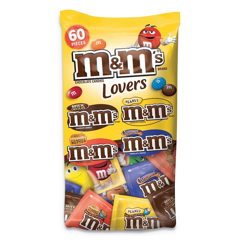 CHOCOLATE CANDIES, CARAMEL/MILK CHOCOLATE/PEANUT/PEANUT BUTTER, 33.08 OZ BAG