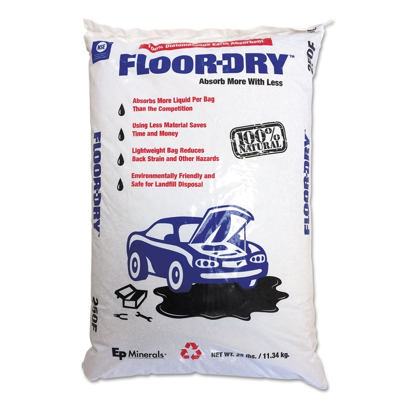 De Premium Oil Absorbent, Diatomaceous Earth, 25lb Poly Bag