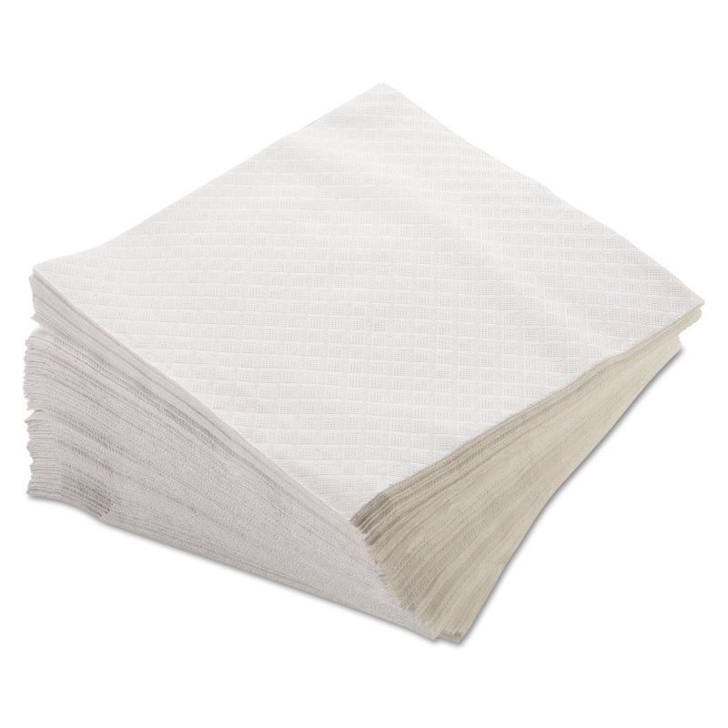 DINNER NAPKINS, 1-PLY, 15 X 17, WHITE, 250/PACK, 16 PACKS/CARTON