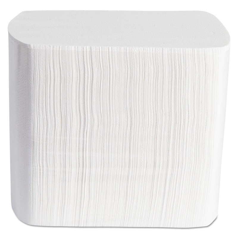 DISPENSER NAPKINS, INTERFOLDED, 2-PLY, 6.5 X 8.25, WHITE, 500/PACK, 12 PACKS/CARTON