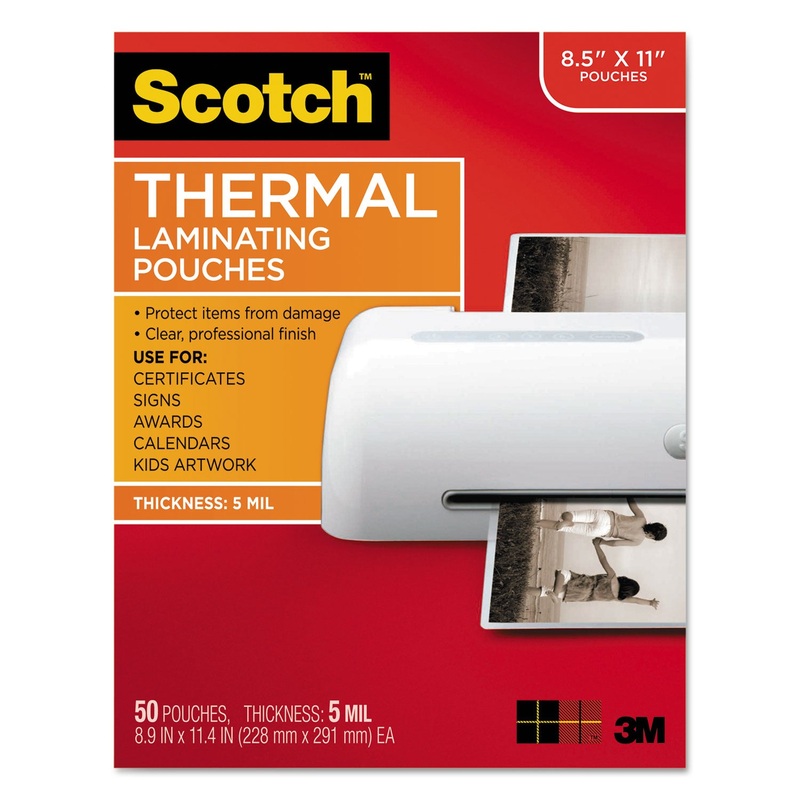 LAMINATING POUCHES, 5 MIL, 9″ X 11.5″, GLOSS CLEAR, 50/PACK