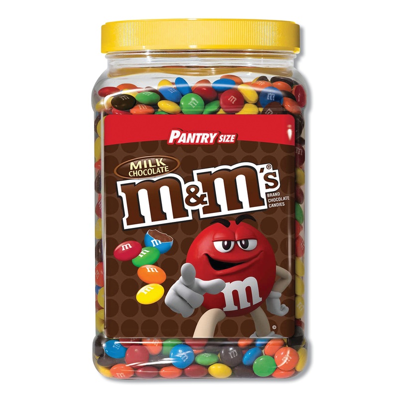 MILK CHOCOLATE WITH CANDY COATING, 62 OZ TUB