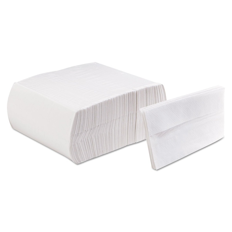 Tall-Fold Embossed Napkins, 1-Ply, White, 13 1/2 X 7, Paper, 9000/carton