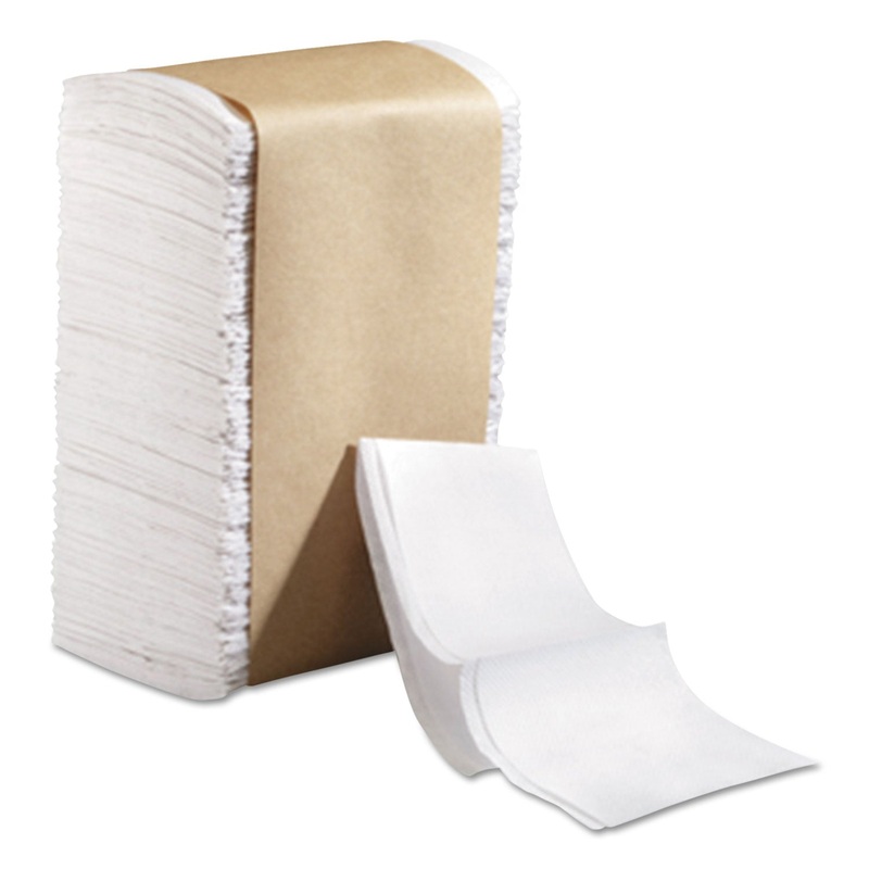 100% Recycled Dispenser Lunch Napkins,tall Fold, 6 1/2×13 1/4,white,250/pk,40/ct