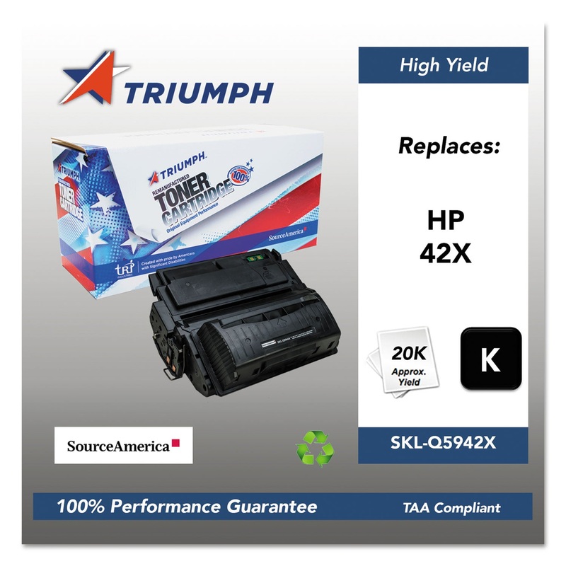 751000NSH0181 REMANUFACTURED Q5942X (42X) HIGH-YIELD TONER, 20000 PG-YLD, BLACK