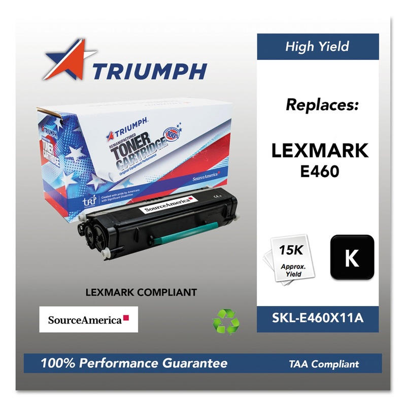 751000NSH1062 REMANUFACTURED E460X11A (E260) TONER, 15000 PAGE-YIELD, BLACK