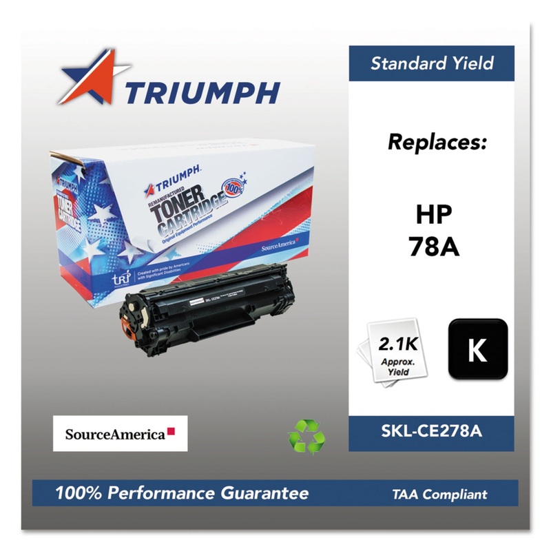 751000NSH1099 REMANUFACTURED CE278A (78A) TONER, 2100 PAGE-YIELD, BLACK