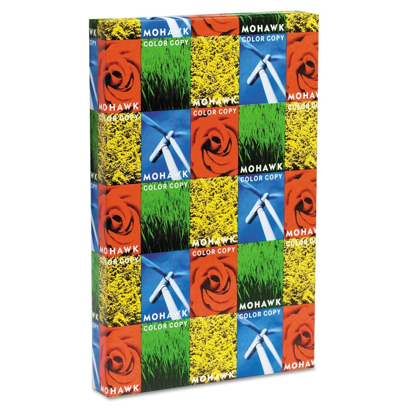 COLOR COPY GLOSS PAPER & COVER STOCK, 94 BRIGHT, 32LB, 11 X 17, PURE WHITE, 500/REAM