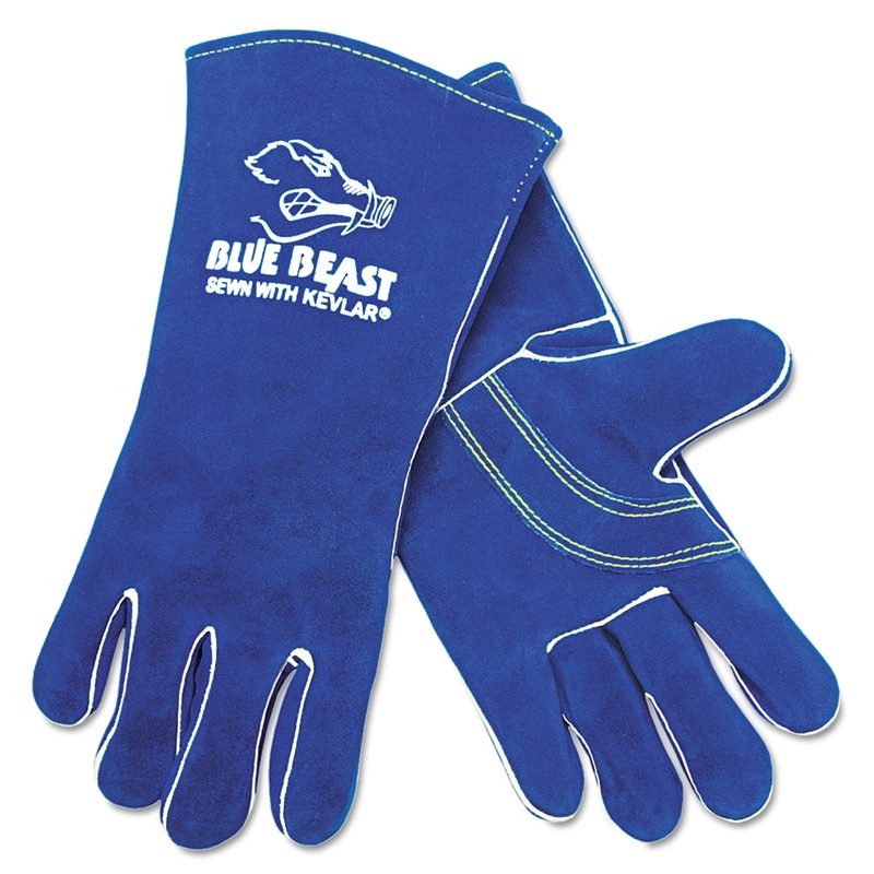 Premium Quality Welder’s Gloves, Large, 13 In., Blue