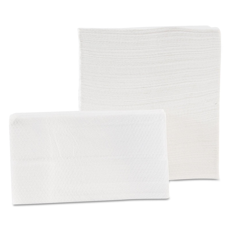 TALL-FOLD NAPKINS, 1-PLY, 6 X 13.5, WHITE, 500/PACK, 20 PACKS/CARTON